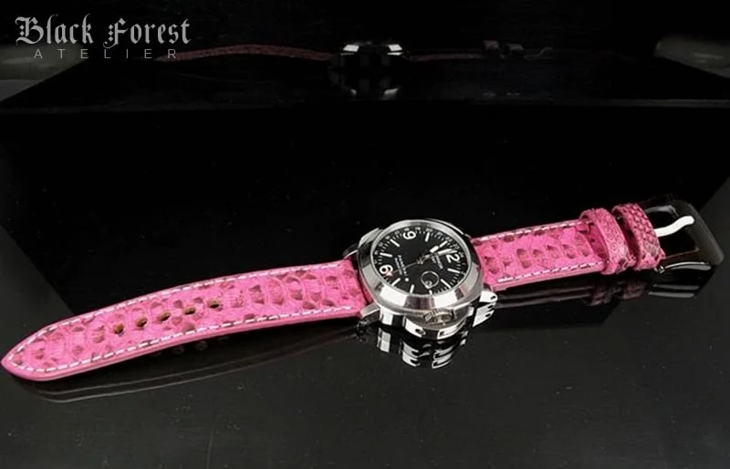 24mm/24mm Handmade Natural Color Real Python Skin Watch Strap PY05 – image 3